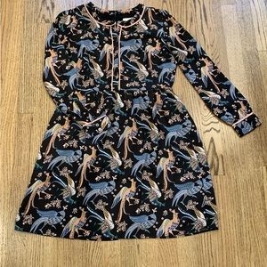 LOFT bird print dress